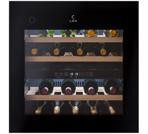 Винный шкаф Lex LWD6036BL dual zone PP