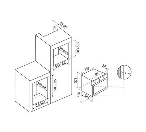 Духовой шкаф GLEM gfp13wh