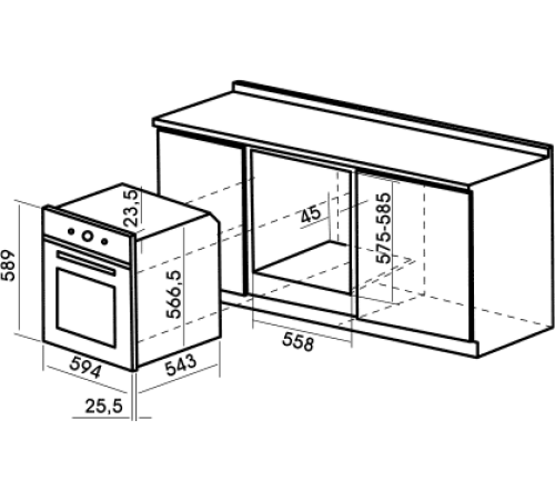 Духовой шкаф MBS DE-606BL
