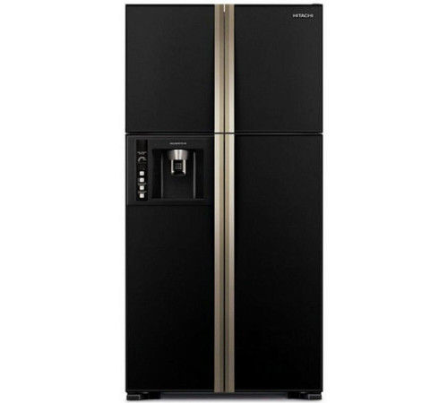 Холодильник HITACHI R-W722 FPU1 GBK черное стекло