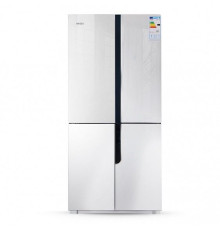 Холодильник Ginzzu NFK-500 белое стекло