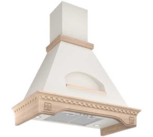 Вытяжка ELIKOR Флореале 60П-650-П3Д белый муар/дуб неокрашенный