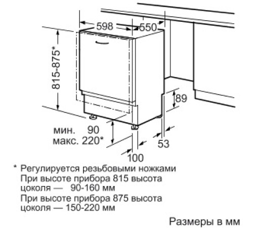 Посудомоечная машина встраиваемая полноразмерная BOSCH sgv 43e43