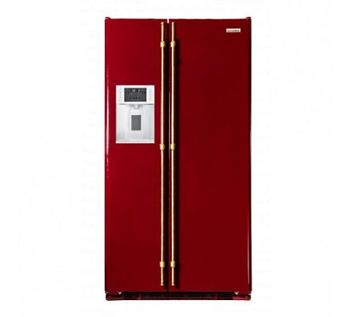 Холодильник IO MABE ORE24CGFFRR бордо, ручки золото/бронза