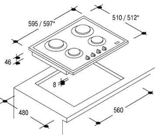Варочная поверхность CANDY pv 640 sn