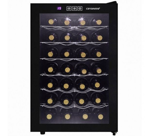 Винный шкаф CAVANOVA CV028NS черный