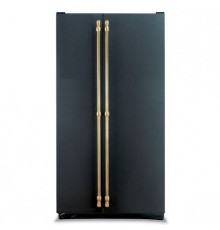 Холодильник IO MABE ORGF2DBHFNM черный, ручки золото/бронза
