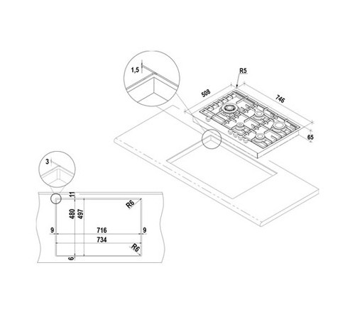 Варочная поверхность GLEM gtpf855hix