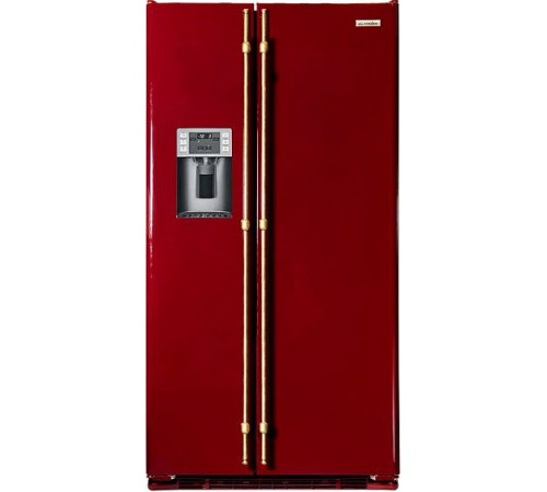 Холодильник IO MABE ORE24CGHFRR бордо, ручки золото/бронза