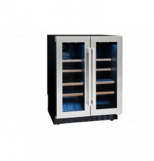 Винный шкаф Climadiff Avintage AVU 41 SXDPA черный с серебристой рамкой
