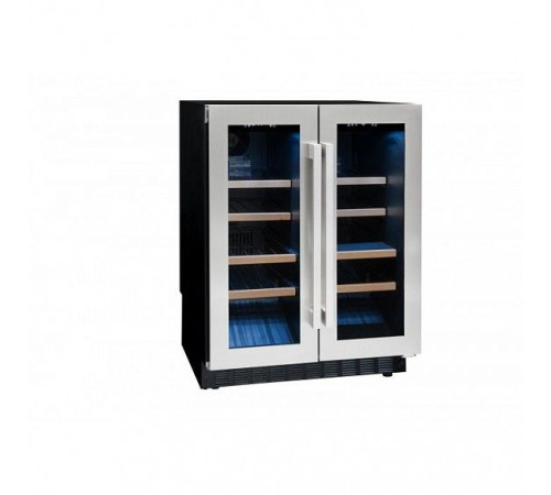 Винный шкаф Climadiff Avintage AVU 41 SXDPA черный с серебристой рамкой