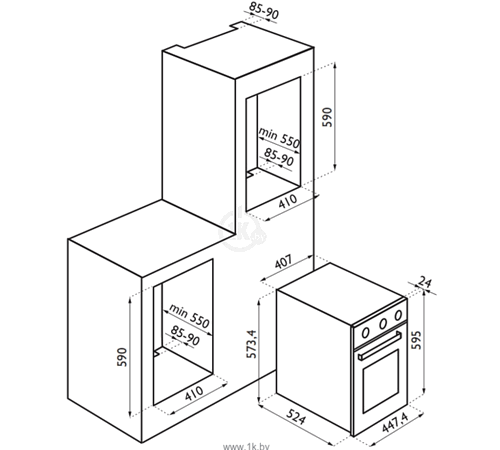 Духовой шкаф ARDESIA HSN060WC