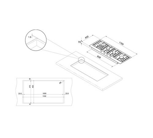 Варочная поверхность GLEM gtpf145hix