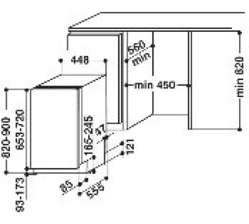 Посудомоечная машина WHIRLPOOL ADG 221