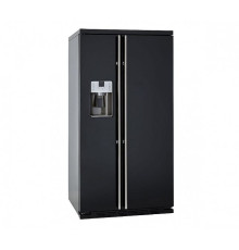 Холодильник IO MABE ORGS2DFFFNM черный, ручки золото/бронза