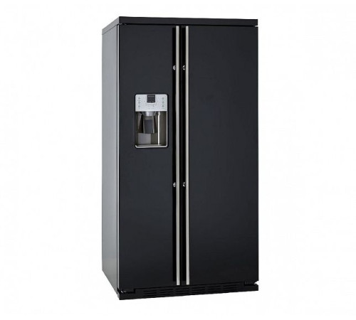 Холодильник IO MABE ORGS2DFFFNM черный, ручки золото/бронза