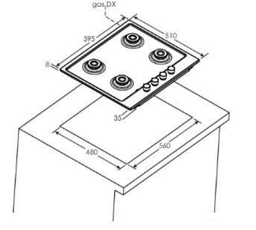 Варочная поверхность CANDY CHW6BRX