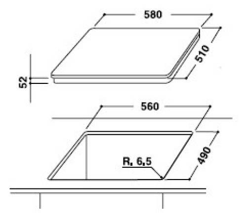 Электрическая поверхность INDESIT VIA 640 0C