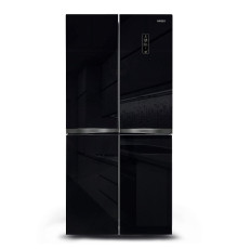 Холодильник GINZZU NFI-4414 черное стекло
