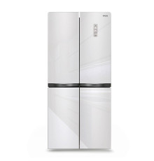 Холодильник GINZZU NFI-4414 белое стекло