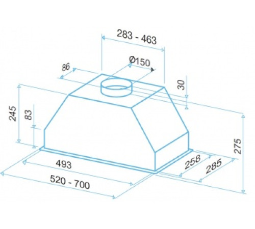 Вытяжка BEST P 750 07E01020A