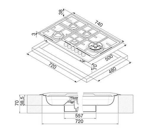 Варочная поверхность GLEM gtps51hix