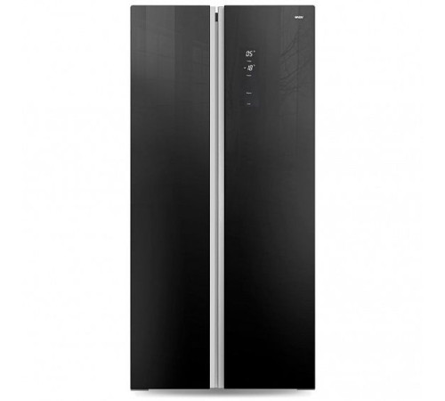 Холодильник GINZZU NFK-465 Black glass