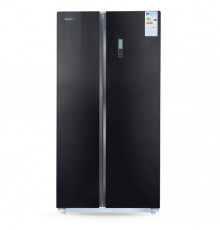 Холодильник Ginzzu NFK 580 черное стекло