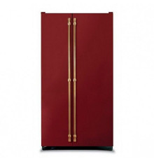 Холодильник IO MABE ORGF2DBHFRR бордо, ручки золото/бронза