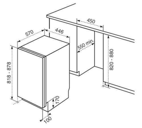 Посудомоечная машина ZANUSSI zdts 105