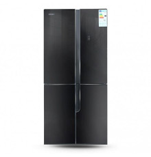 Холодильник Ginzzu NFK-500 черное стекло