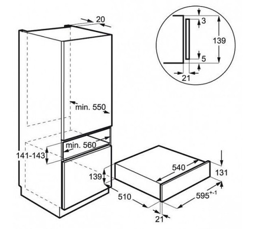 Ящик для упаковки в вакуум AEG KDK911423M