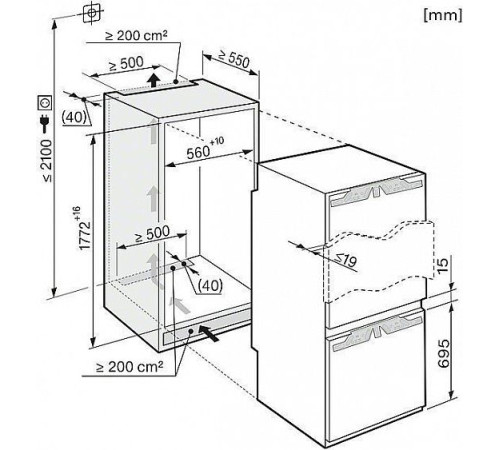 Встраиваемый холодильник Miele KFN 37682 iD