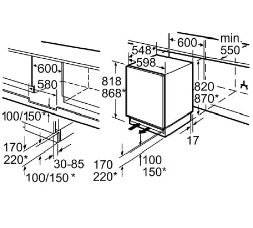 Холодильник SIEMENS KU15LADF0