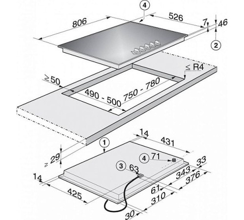 Поверхность MIELE km 3034 g