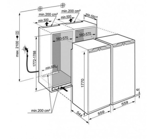 Холодильник LIEBHERR SBS 70I4-24 003
