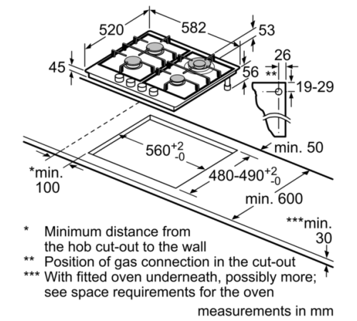Газовая варочная панель Siemens EG 6 B 2 PB 60