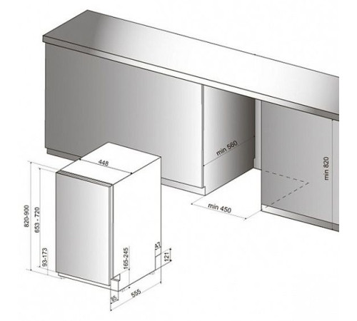 Встраиваемая посудомоечная машина Indesit DSIE 2B10