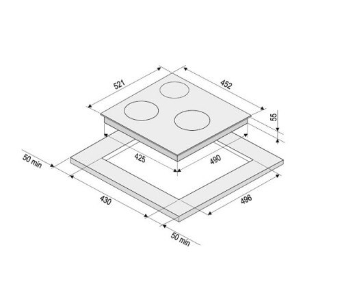 Варочная поверхность KRONA PRESTO 45 BL
