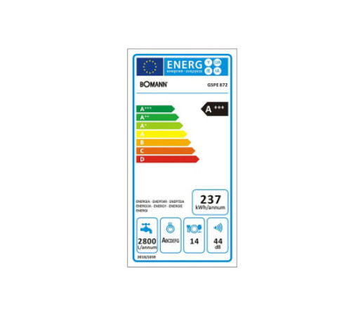 Посудомоечная машина BOMANN GSPE 872 VI 60 cm A+++