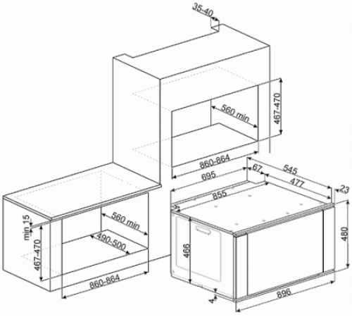 Электрический духовой шкаф SMEG sf9800pro