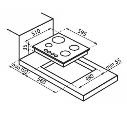 Варочная поверхность ARDESIA hbf 6v4 gti
