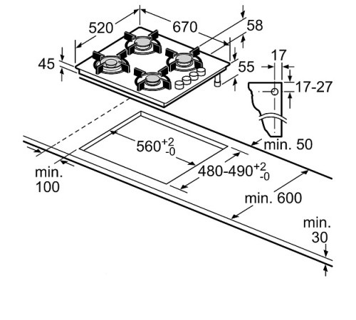 Варочная поверхность BOSCH POP7C6O12O