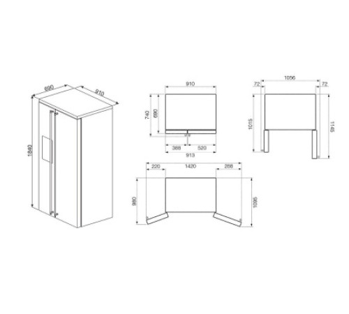 Холодильник SMEG SBS963N