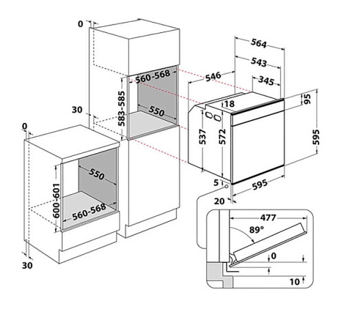 Духовой шкаф WHIRLPOOL W6 OM5 4S H