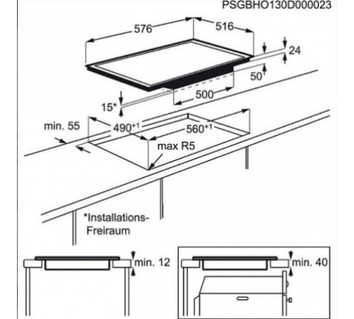 Варочная поверхность AEG HKP 65410 FB черный