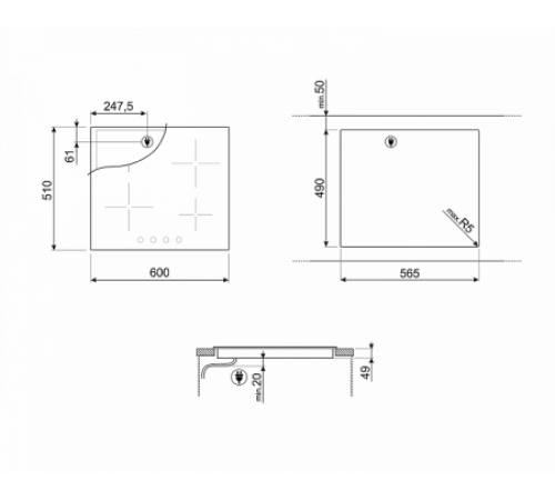 Варочная панель SMEG SE364TDM