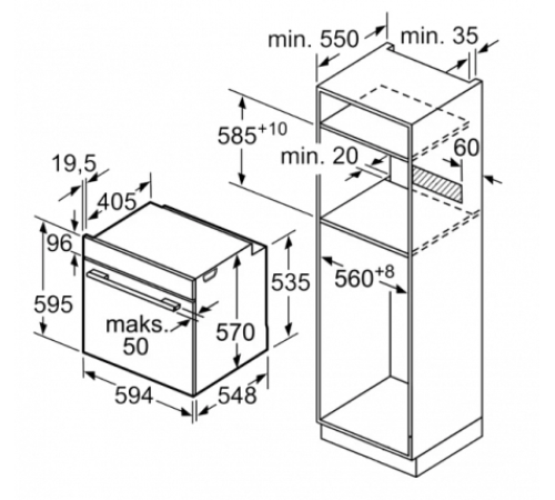 Духовой шкаф Bosch HBT 378BS0 нержавеющая сталь