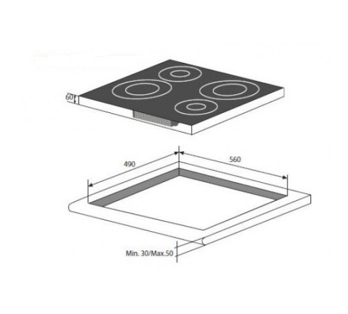 Поверхность HOTPOINT-ARISTON kix 633 c e
