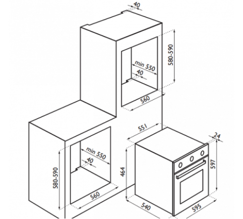 Духовой шкаф ARDESIA hx 020 gw
